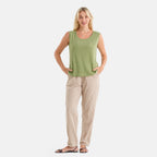 La Marey Soft Ribbed Sleeveless Top (Size - L, 16-18) - Green_8584203