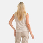 La Marey Soft Ribbed Sleeveless Top (Size - XL, 20-22) - Beige_8584243_2