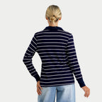 La Marey Patterned Blouse (Size - XL) - Blue Navy_8584443_1
