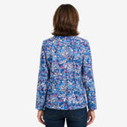 Pure And Natural Long Sleeve Round Neck Printed Top (Size XL, 20 to 22) - Blue_8584942_1