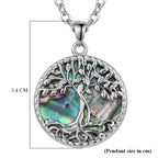 Abalone Shell Adjustable Tree of Life Necklace (Size - 20+2 Ext)_8585317_6