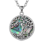 Abalone Shell Adjustable Tree of Life Necklace (Size - 20-2 Ext)