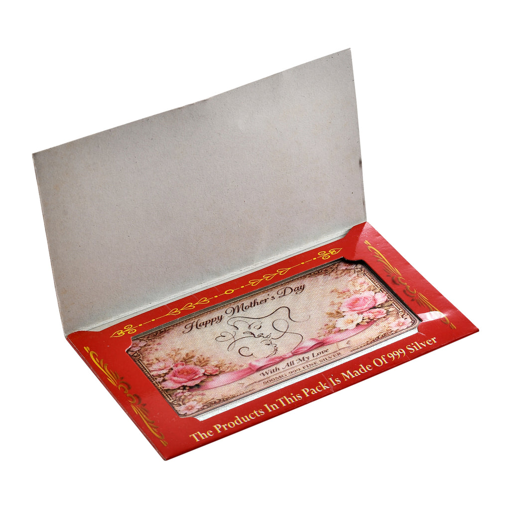 Sterling Silver (99.9% Purity) Happy Mothers Day Decorative Floral Design Collectible_8585992_4