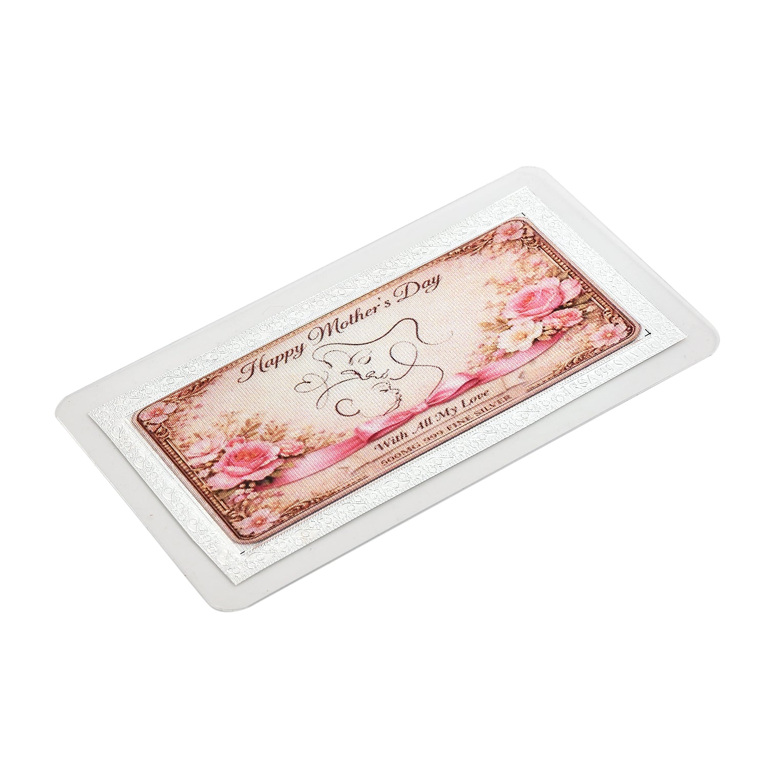 Sterling Silver (99.9% Purity) Happy Mothers Day Decorative Floral Design Collectible V32492471 7