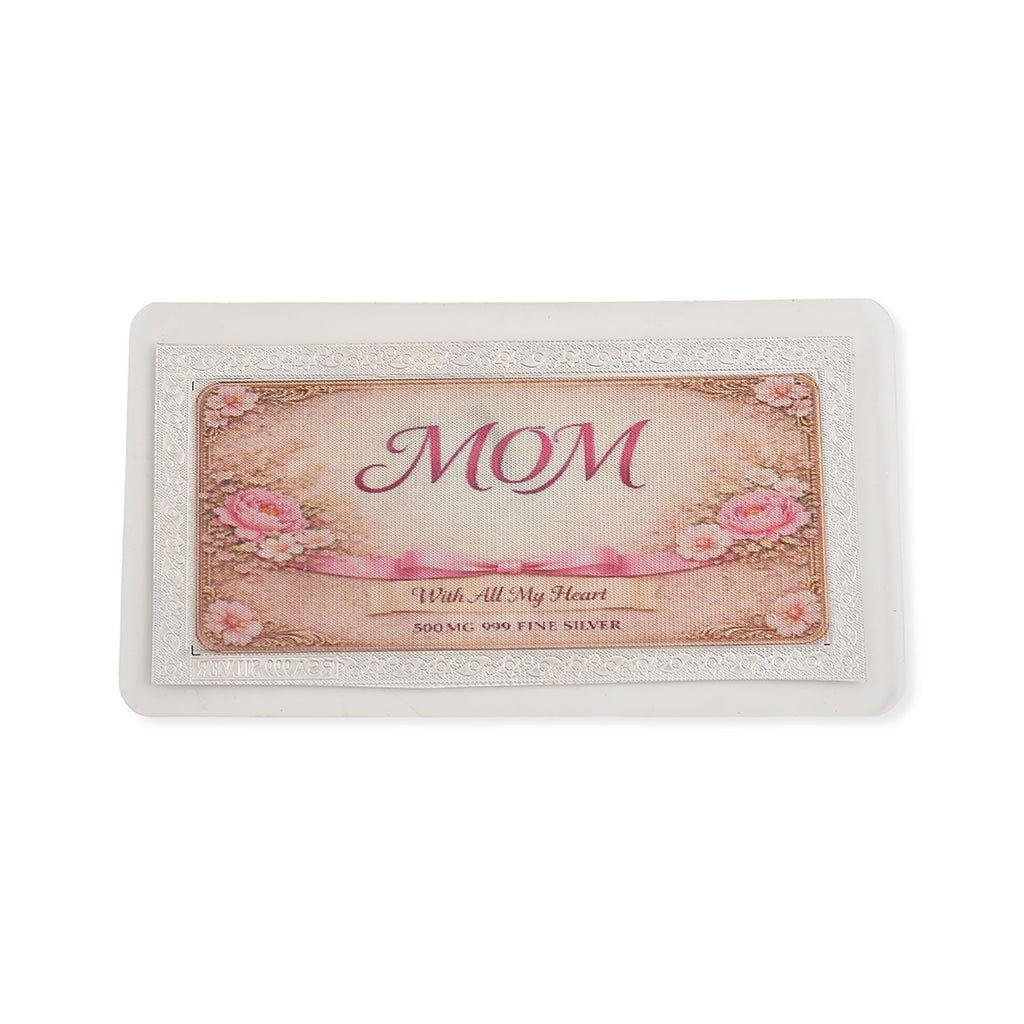 Sterling Silver (99.9% Purity) Happy Mothers Day Decorative Floral Design Collectible_8585992_7