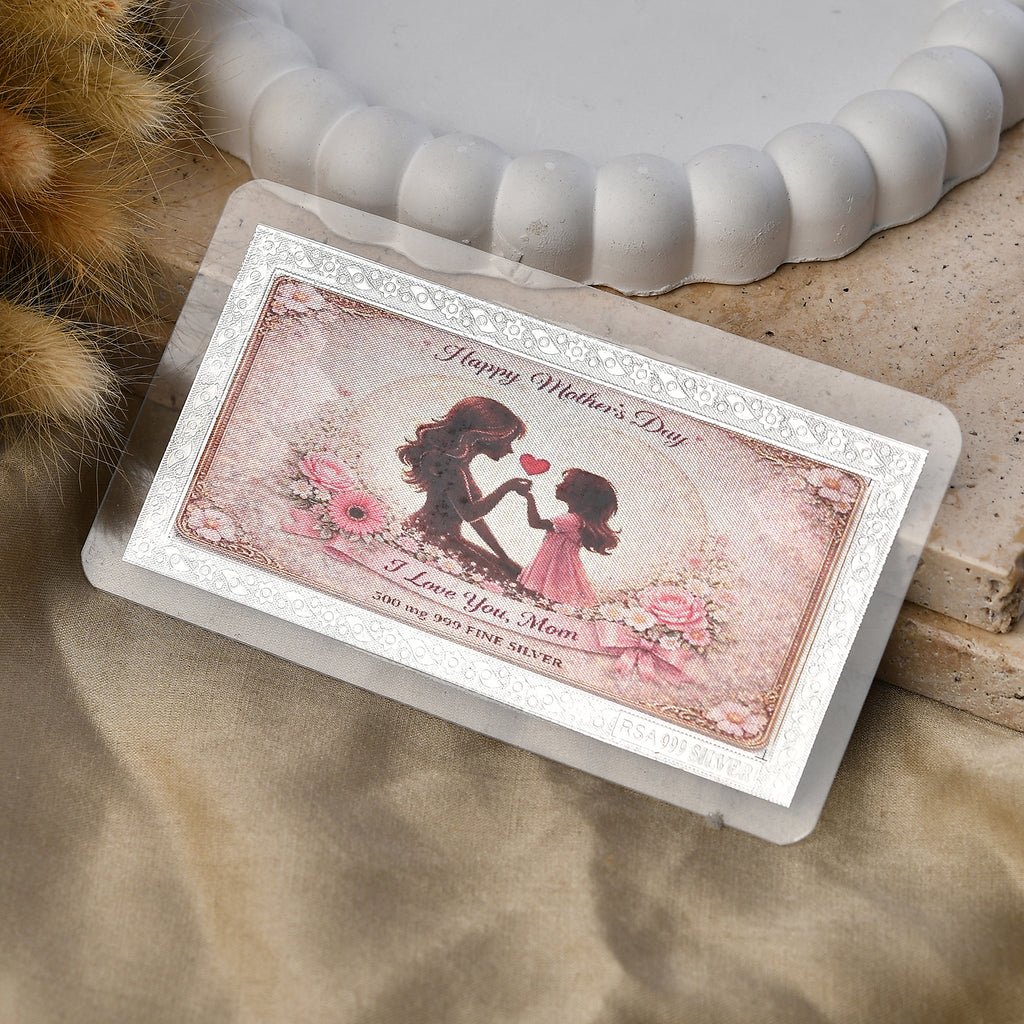 Sterling Silver (99.9% Purity) Happy Mothers Day Decorative Floral Design Collectible_8586122_2