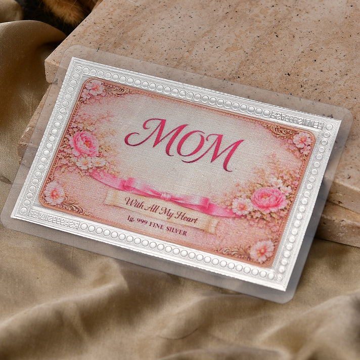 Sterling Silver (99.9% Purity) Happy Mothers Day Decorative Floral Design Collectible 8586123 2