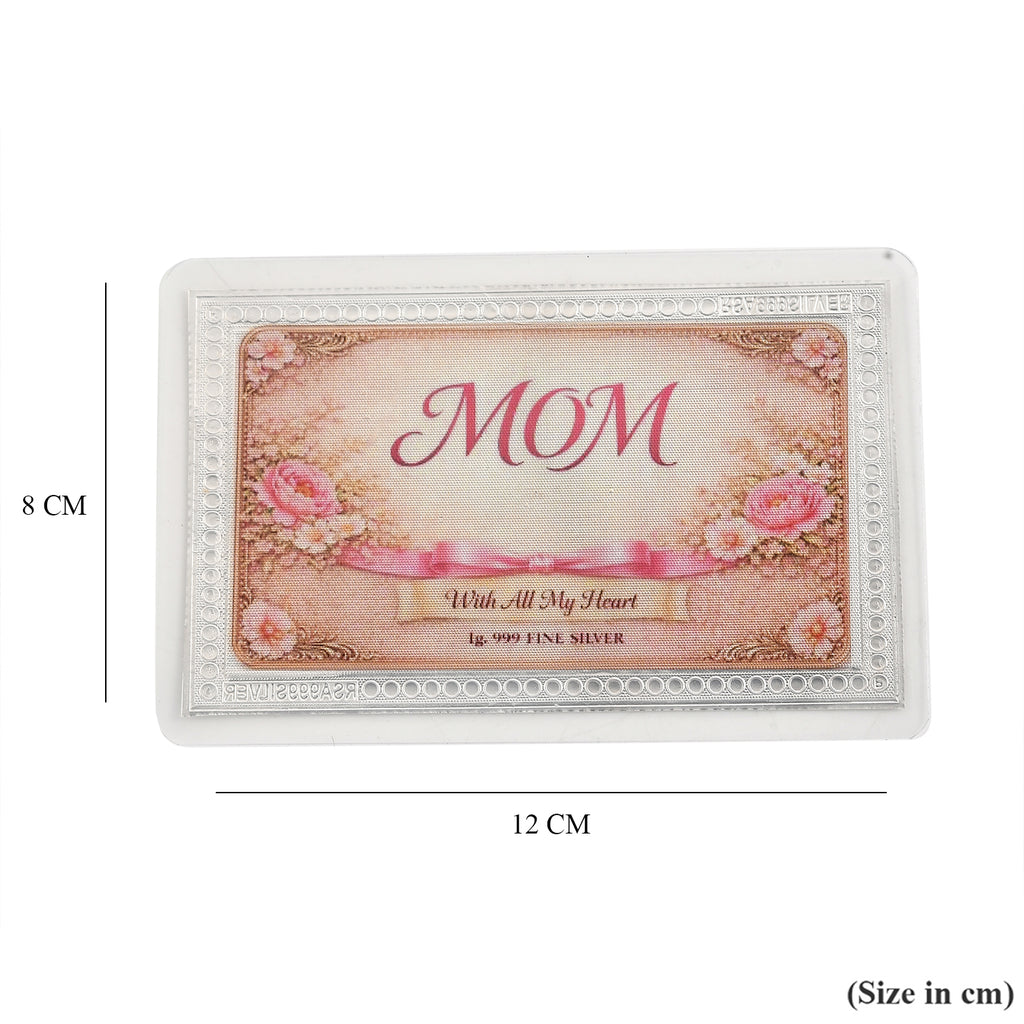 Sterling Silver (99.9% Purity) Happy Mothers Day Decorative Floral Design Collectible_8586124_7