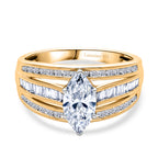 Luxuriant - SGL Certified Lab Grown Diamond (SI/G-H) Ring in 18K Vermeil Yellow Gold Plated Sterling Silver 2.24 Ct._8586410
