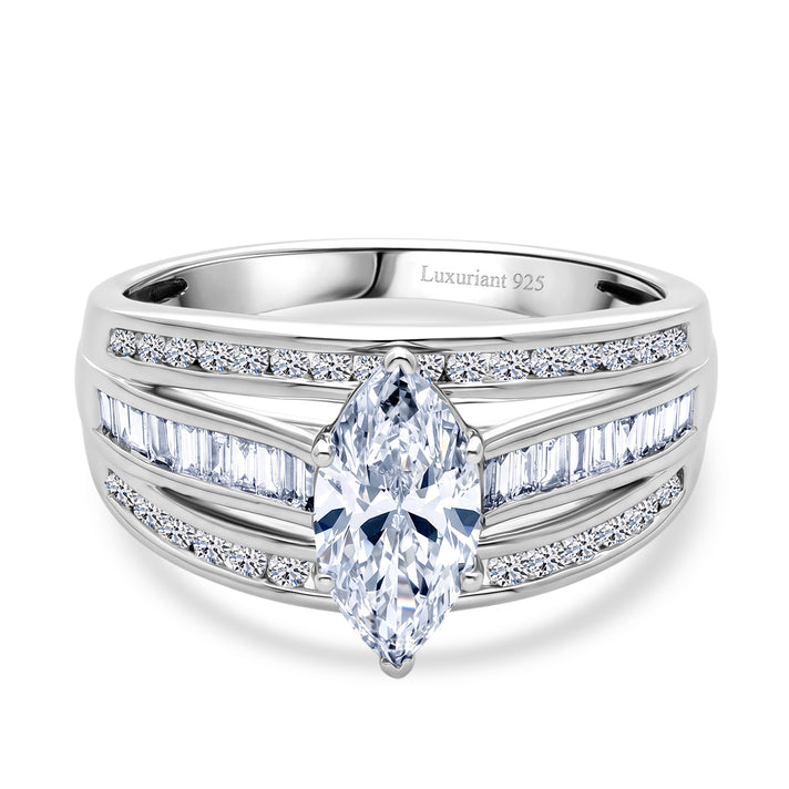 LUXURIANT 2.24 Ct. Lab Grown Diamond Ring in 18K Vermeil Yellow Gold Over Sterling Silver SGL Certified (SI/G-H) 8586422 1
