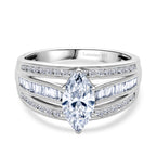 Luxuriant - SGL Certified Lab Grown Diamond (SI/G-H) Ring in Rhodium Overlay Sterling Silver 2.24 Ct_8586426