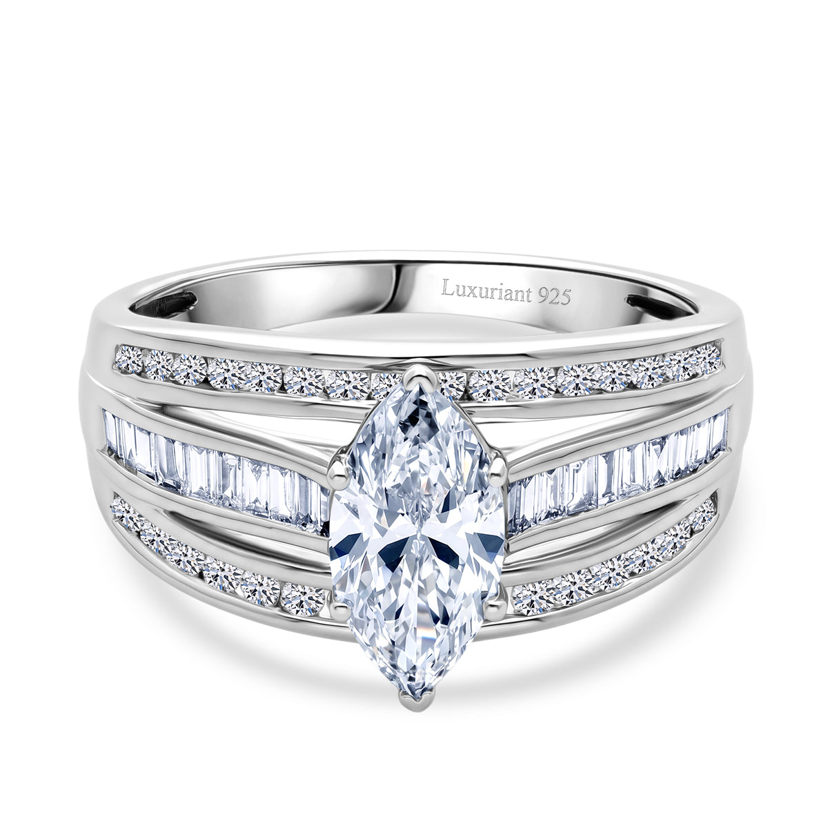 LUXURIANT 2.24 Ct. Lab Grown Diamond Ring in 18K Vermeil Yellow Gold Over Sterling Silver SGL Certified (SI/G-H) V32682486 0