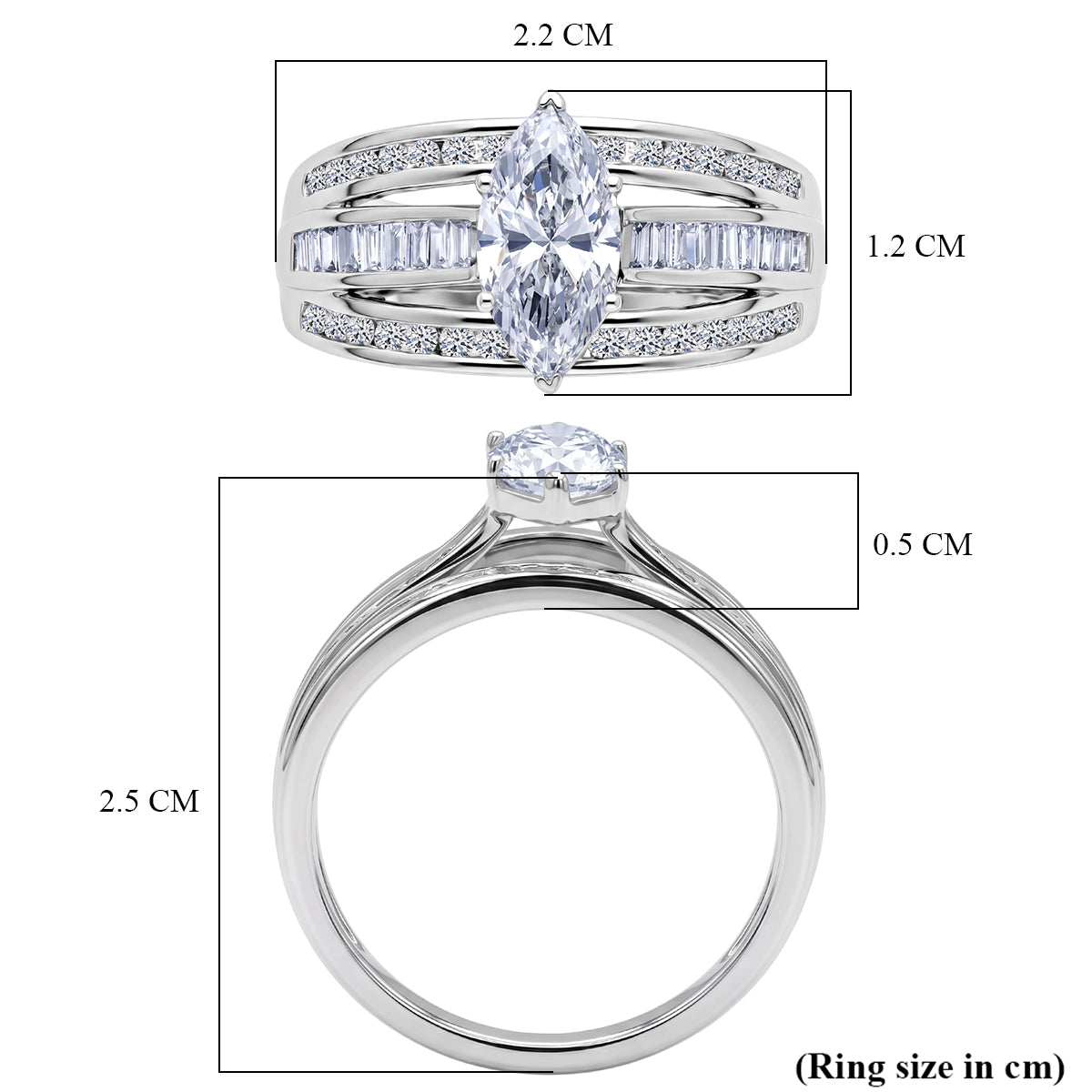 LUXURIANT 2.24 Ct. Lab Grown Diamond Ring in 18K Vermeil Yellow Gold Over Sterling Silver SGL Certified (SI/G-H) V32682486 6