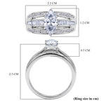 Luxuriant - SGL Certified Lab Grown Diamond (SI/G-H) Ring in Rhodium Overlay Sterling Silver 2.24 Ct_8586426_5