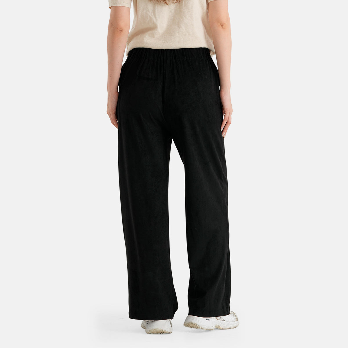 La Marey Elasticated Waist Stretch Suedette Trousers (Size 12) - Black 8586624 3