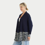 La Marey Patterned Cardigan (Size - XL) - Blue Navy_8586799_2