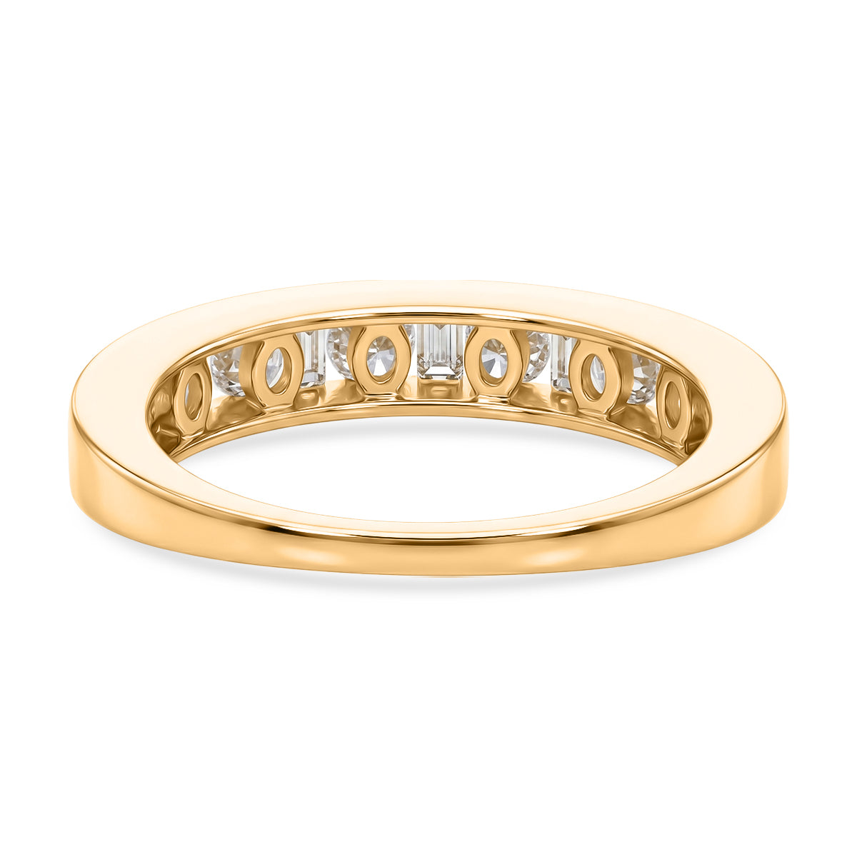 LUXURIANT 1 Ct. Lab Grown Diamond Half-Eternity Band Ring in 18K Vermeil Yellow Gold Plated Sterling Silver SGL Certified (SI-G-H) 8586819 5