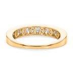 Luxuriant - SGL Certified Lab Grown Diamond (SI/G-H) Half-Eternity Band Ring in 18K Vermeil Yellow Gold Plated Sterling Silver 1.00 Ct._8586819_4
