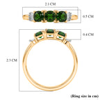 D'Joy - Natural Chrome Diopside & White Diamond Ring in Yellow Gold Plated Sterling Silver 1.00 Ct._8586998_5