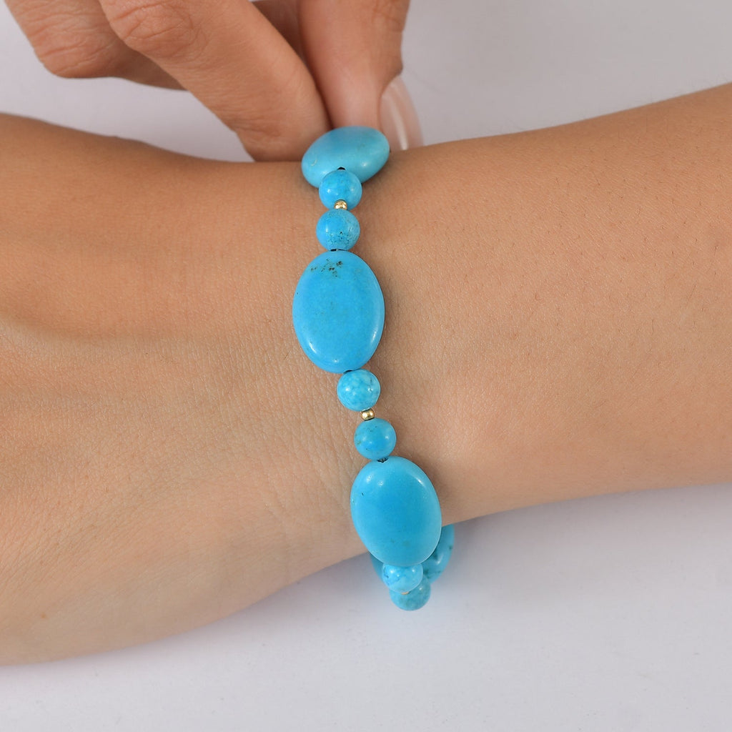 EverTrue - Magnesite Beads Bracelet (Size - 7.5-2 Ext) 85.00 Ct.