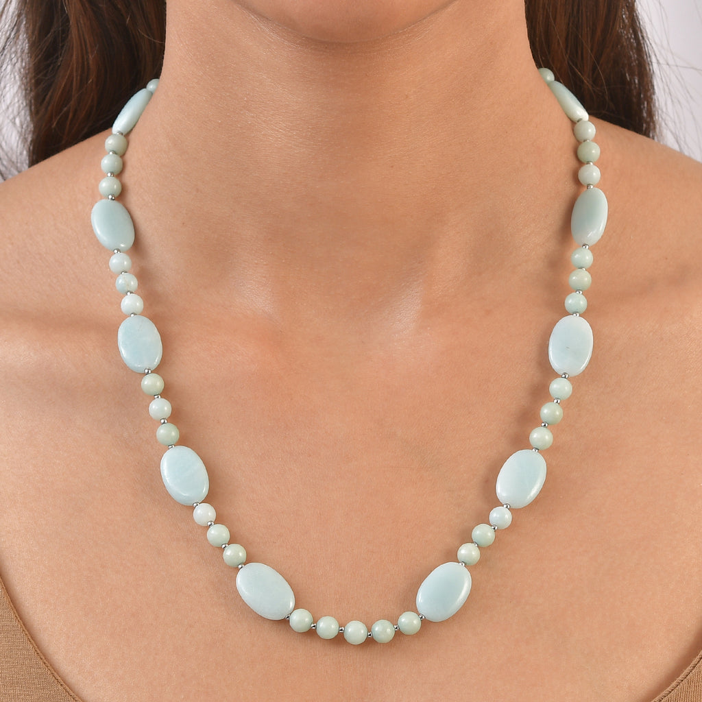 One Time Deal-Amazonite Necklace (Size - 20+2 Ext) 145.00 Ct._8587071_1