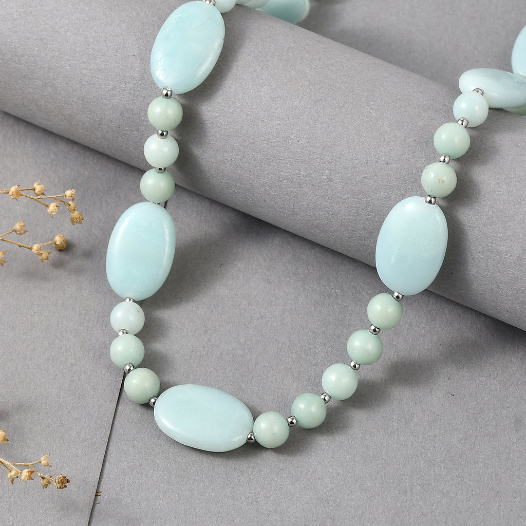 One Time Deal-Amazonite Necklace (Size - 20+2 Ext) 145.00 Ct._8587071_2