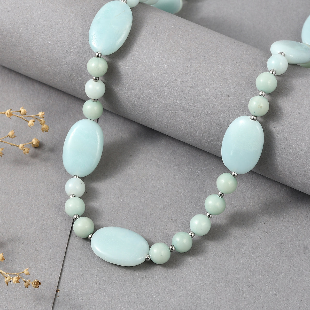 One Time Deal-Amazonite Necklace (Size - 20+2 Ext) 145.00 Ct. V32518556 3