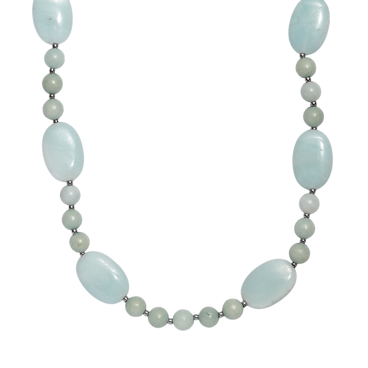 One Time Deal-Amazonite Necklace (Size - 20+2 Ext) 145.00 Ct. V32518556 4