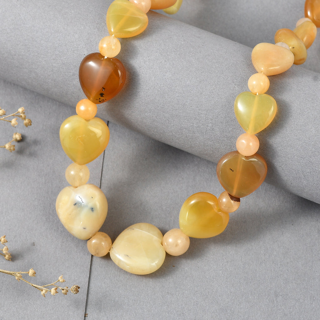 EverTrue - Yellow Aventurine & Yellow Opal Beads Necklace (Size - 18+2 Ext) 155.00 Ct._8587073_2