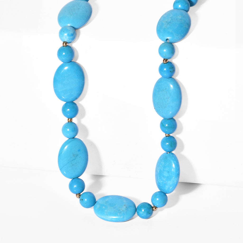 Magnesite Beads Necklace (Size - 20+2 Ext) 288.00 Ct._8587078