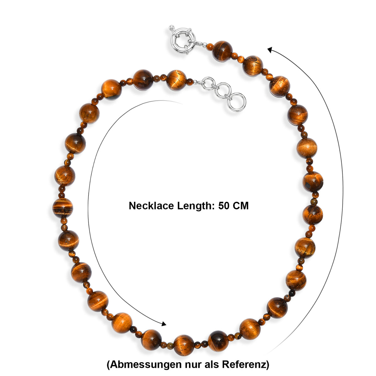 Tigers Eye Beads Necklace (Size - 20+1 Ext) with Sanorita Clasp 340.00 Ct. V32514717 6