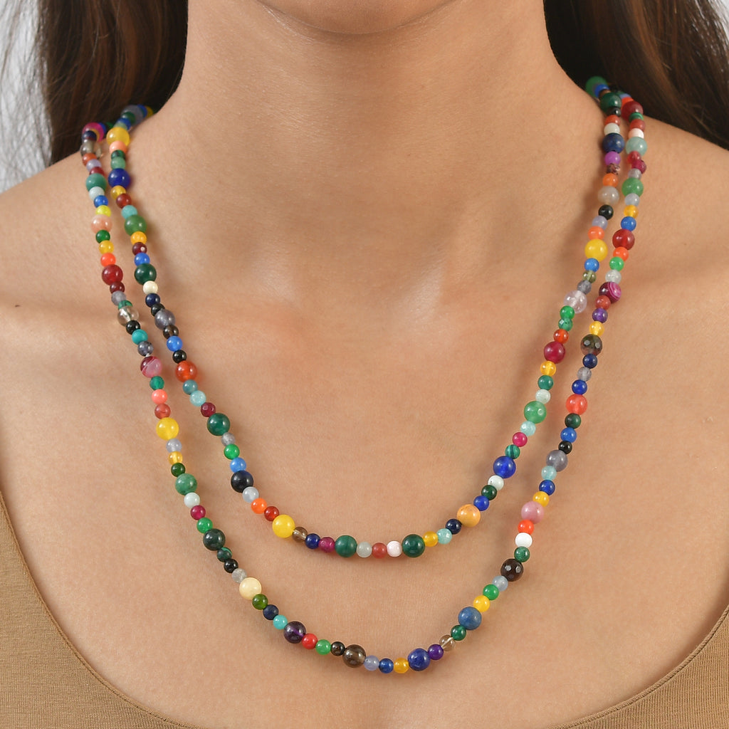 Multi Gemstones Necklace (Size - 50) 230.00 Ct._8587167_1