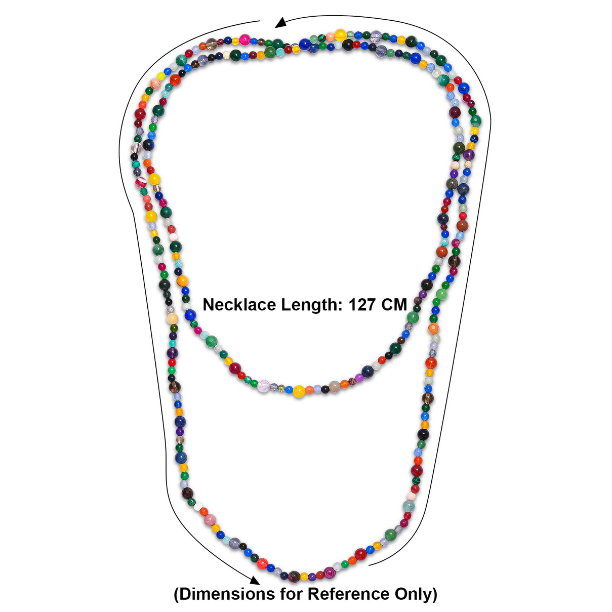 Multi Gemstones Necklace (Size - 50) 230.00 Ct. 8587167 6