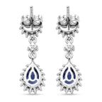 D'Joy Tanzanite, White Zircon Dangling Earring in Rhodium OverlaySterling Silver  1.880  Ct._8587288_4