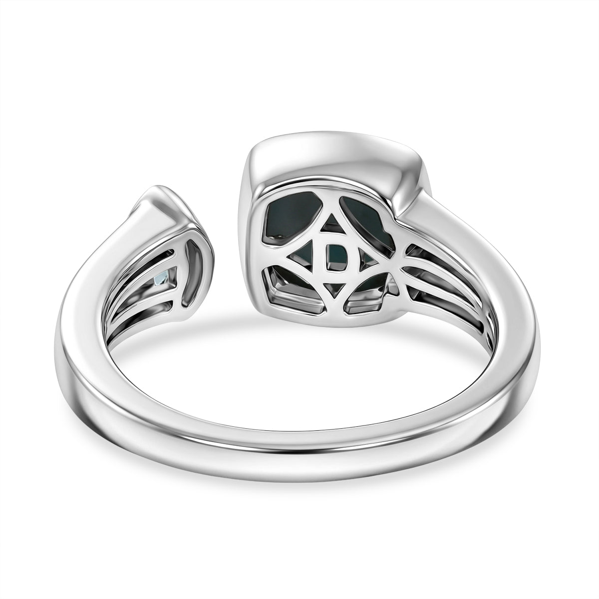 D'Joy - Natural Larimar &amp; Swiss Blue Topaz Ring in Platinum Overlay Sterling Silver 2.20 Ct. 8587837 5