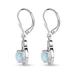 D'Joy - Natural Larimar Solitaire Lever Back Earring in Platinum Overlay Sterling Silver 2.21 Ct._8587878_3