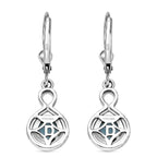 D'Joy - Natural Larimar Solitaire Lever Back Earring in Platinum Overlay Sterling Silver 2.21 Ct._8587878_4