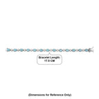 D'Joy - Natural Larimar & Fresh Water Pearl Tennis Bracelet (Size - 7) with GB Lock Box in Rhodium Overlay Sterling Silver 19.65 Ct, Silver Wt.10.40 Gms_8587912_4