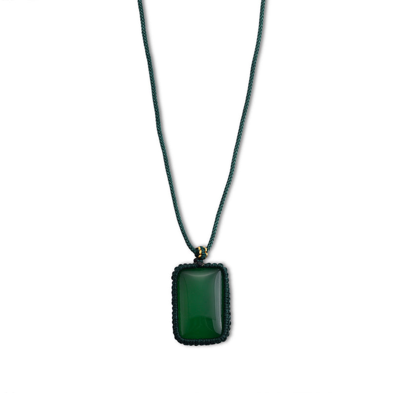 Green Onyx Stone Necklace  40.000  Ct._8587913