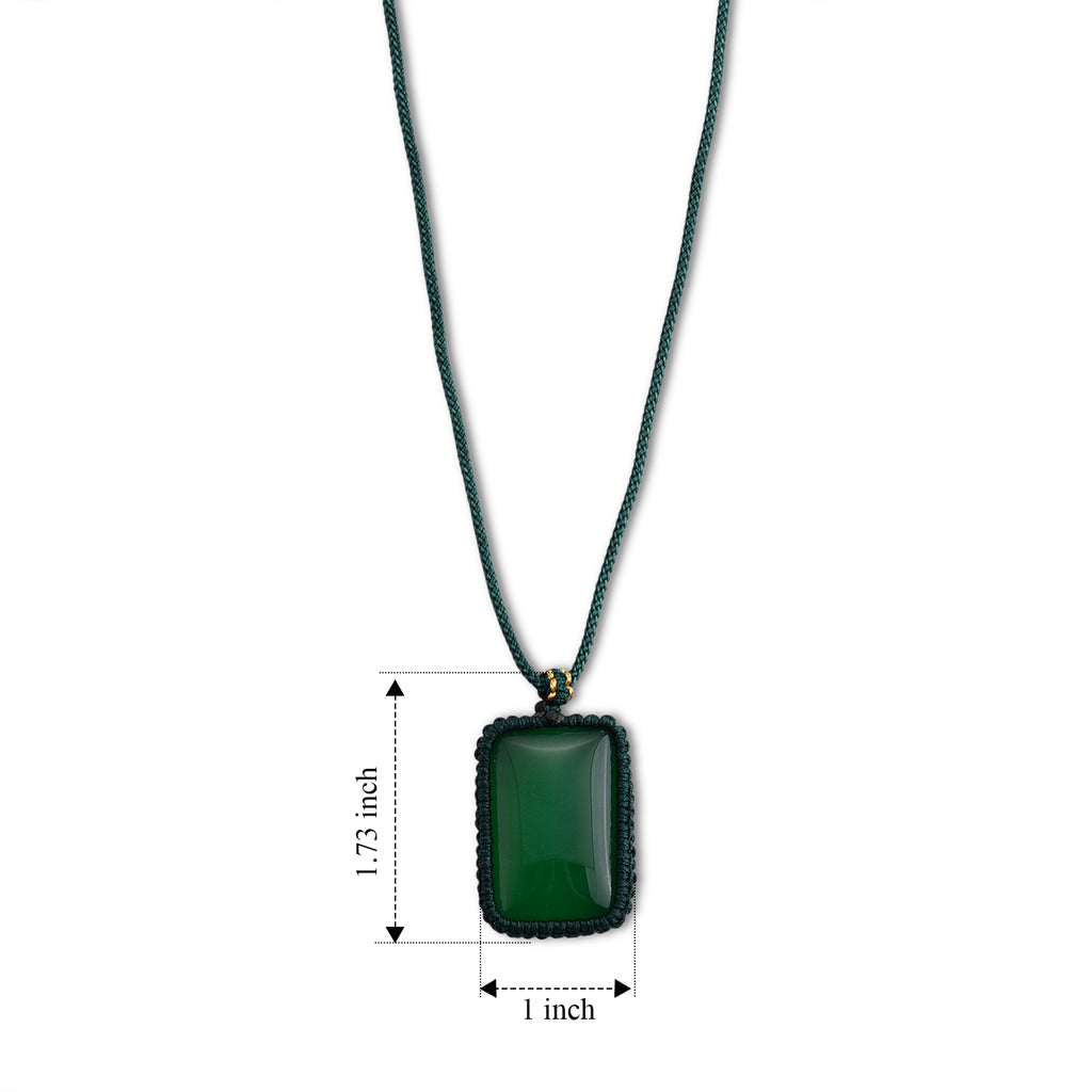 Green Onyx Stone Necklace  40.000  Ct._8587913_5