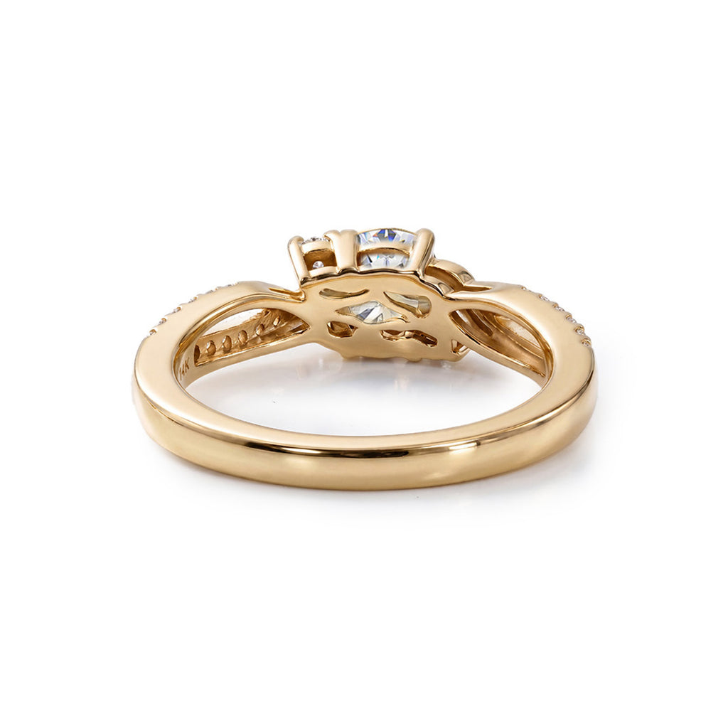 D'Joy - Aquamarine & Moissanite Ring in 18K Vermeil Yellow Gold Plated Sterling Silver_8587984_4