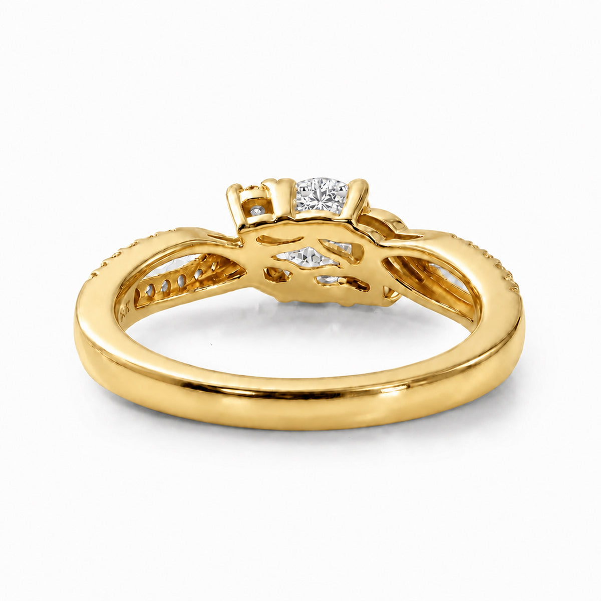 Always You Moissanite Birthstone Solitaire Promise Ring with Moissanite Accents in 925 Sterling Silver 18K Gold Vermeil Plated 8588006 5