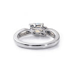 D'Joy - Rainbow Moonstone Glow & Moissanite Ring in Rhodium Overlay Sterling Silver_8588066_4
