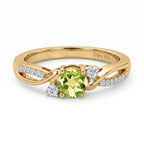 D'Joy - Peridot & Moissanite Ring in 18K Vermeil Yellow Gold Plated Sterling Silver_8588072