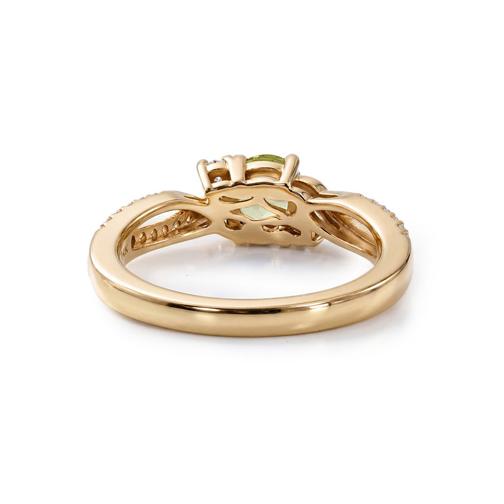 D'Joy - Peridot & Moissanite Ring in 18K Vermeil Yellow Gold Plated Sterling Silver_8588072_4