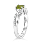 D'Joy - Peridot & Moissanite Ring in Rhodium Overlay Sterling Silver_8588087_3