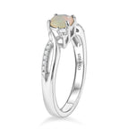 D'Joy - African Ruby & Moissanite Ring in Rhodium Overlay Sterling Silver_8588241_3