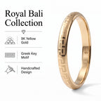 Royal Bali Collection - 9K Yellow Gold Greek Key Band Ring_8588253_6