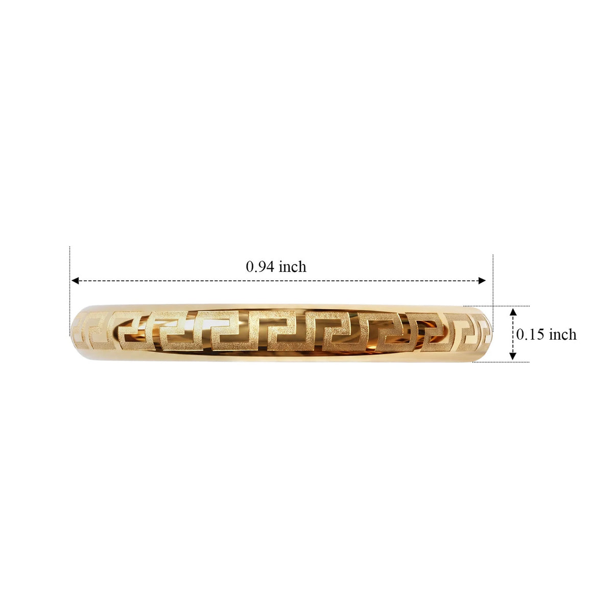 Royal Bali Collection - 9K Yellow Gold Greek Key Band Ring 8588253 8