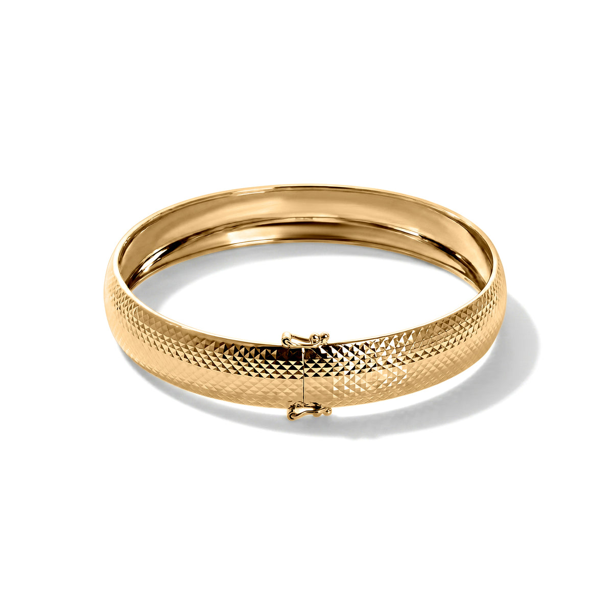 Royal Bali Handmade - 9K Yellow Gold Diamond Cut Bangle (Size - 7.5) 8588271 4